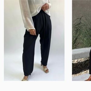 Na Nin Lena Pants Silk Herringbone in Black small